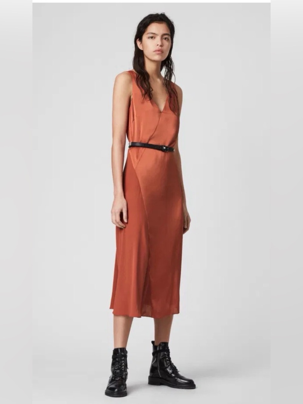 Ageta slip Satin Dress